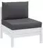vidaXL Palettenkissen 2-tlg. Melange Anthrazit Stoff (4002640)