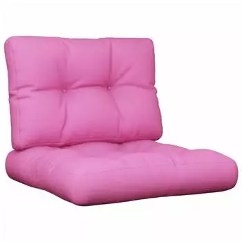 vidaXL Palettenkissen 2-tlg. Rosa Stoff (360665)