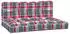 vidaXL Palettenkissen 2-tlg. Rot Karomuster Stoff (360746)