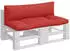 vidaXL Palettenkissen 2-tlg. Rot Stoff (360928)
