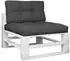 vidaXL Palettenkissen 2-tlg. Schwarz Stoff (360718)