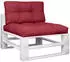 vidaXL Palettenkissen 2-tlg. Weinrot Stoff (360720)