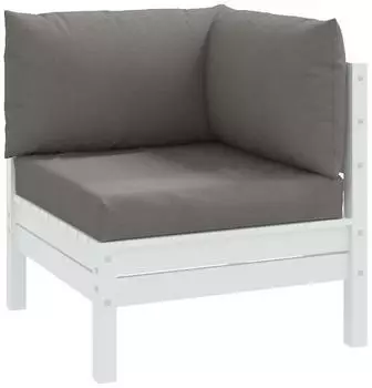 vidaXL Palettenkissen 3-tlg. Melange Dunkelgrau Stoff (4002653)