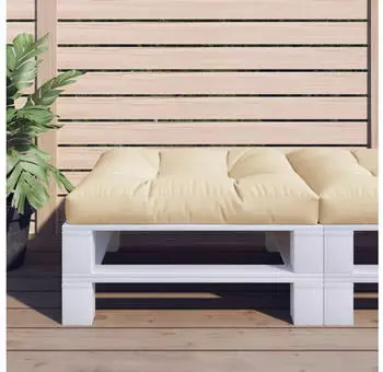 vidaXL Palettenkissen Beige 80x80x12cm Stoff (360494)