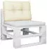 vidaXL Palettenkissen Creme 50x40x12cm Stoff (360537)