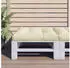 vidaXL Palettenkissen Creme 80x80x12cm Stoff (360493)