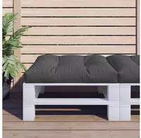 vidaXL Palettenkissen Schwarz 80x80x12 cm Stoff