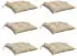 vidaXL Stuhlkissen 6 Stk. Beige 40x40x7cm Oxford-Gewebe (361461)