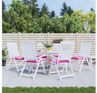 vidaXL Stuhlkissen 6 Stk. Rosa 40x40x7 cm Stoff