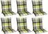 Beautissu Sunny GR Niederlehner 100x50x6cm Grün Kariert 6tlg