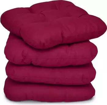 Beautissu Lisa Stuhlkissen 40x40x8cm Rot 4tlg