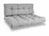 Beautissu ECO Style Palettenkissen Sitz 120x80x15cm Hellgrau + Rücken 1tlg