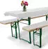 Beautissu Comfort XS Bierbankauflage 50cm Weiß 3tlg