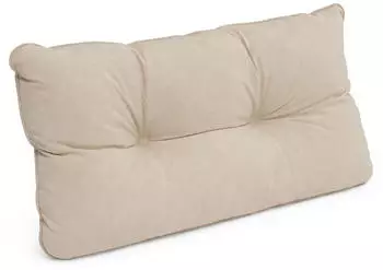 Beautissu Flair Loungekissen Outdoor R&uuml;cken 60x40x12cm Natur