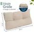 Beautissu Flair Loungekissen Outdoor Rücken 60x40x12cm Natur