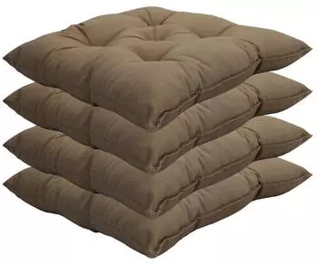 NYVI Stuhlkissen f&uuml;r Gartenst&uuml;hle 38x38cm 4er Set Beige