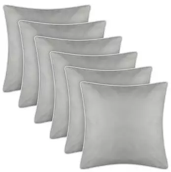 Bestlivings Outdoor Kissen mit Wei&szlig;er Paspel Beige 6er Pack