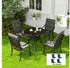 Outsunny Sitzkissen-Set für Draußen Polyester Dunkelgrau 108x50x5cm