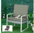 Outsunny Sitzkissen-Set für Draußen Polyester Dunkelgrau 56x52x7cm