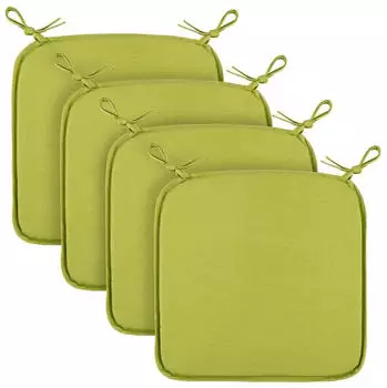 Bestlivings Stuhlkissen Canvas Gr&uuml;n 38x38x2cm 4er Pack
