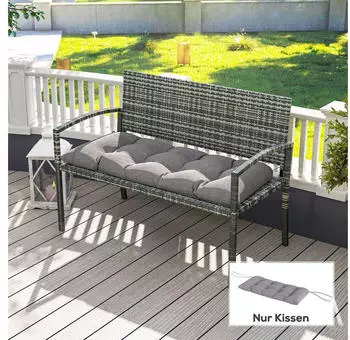 Outsunny Sitzkissen Polyester 105x46x12 5cm Grau