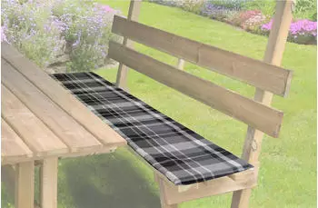 Weka Sitzauflagen-2er-Set f&uuml;r Sitzlaube 4x38x178cm Kariert