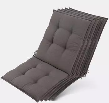 Beautissu 5er Set Sun-NL Niederlehner Auflage 105x50x8cm Taupe