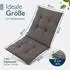 Beautissu 5er Set Sun-NL Niederlehner Auflage 105x50x8cm Taupe
