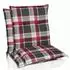 Beautissu 2er Set Sunny RK Niedriglehner Auflagen 100x50cm in Bordeaux Kariert