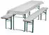 NYVI Bierbankauflagen Set 240x90cm Uni Weiß