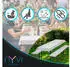 NYVI Bierbankauflagen Set 240x90cm Uni Weiß