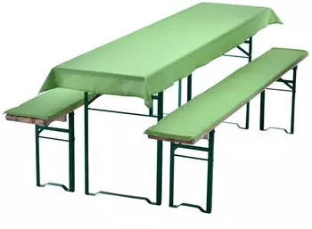 NYVI Bierbankauflagen Set 240x90cm Uni Gr&uuml;n