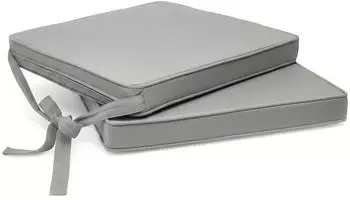 Beautissu 2er Set Loft SK Stuhlkissen 45x40x5cm Hellgrau