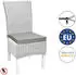Beautissu 2er Set Loft SK Stuhlkissen 45x40x5cm Hellgrau