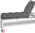 Beautissu 2X Auflage Sonnenliege Deckchair Flair RL 190x60x8cm Graphitgrau