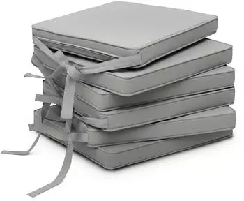 Beautissu 6er Set Loft SK Stuhlkissen 45x40x5cm Hellgrau