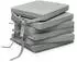 Beautissu 6er Set Loft SK Stuhlkissen 45x40x5cm Hellgrau