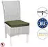 Beautissu 8er Set Loft SK Stuhlkissen 45x40cm mit Bändern Rutschfest Olivgrün