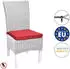 Beautissu 8er Set Loft SK Stuhlkissen 45x40cm mit Bändern Rutschfest Rot