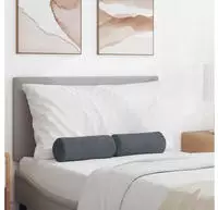 vidaXL Bolsterkissen 2 St&uuml;ck Dunkelgrau &Oslash; 15 x 40 cm Cordstoff