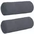 vidaXL Bolsterkissen 2er-Set Dunkelgrau Ø15x40cm Cordstoff (42014286)