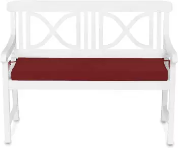 TexDeko Gartenbankauflage 120x48x6cm wasserabweisend, waschbarer Bezug, Bordeaux (GB-120-48-BD)