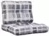 vidaXL Palettenkissen 2-tlg. Karomuster Grau (360681)