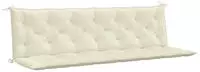 vidaXL Gartenbank-Auflage Cremewei&szlig; 200x(50+50)x7 cm Oxford-Gewebe