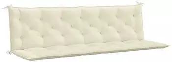 vidaXL Gartenbank-Auflage Cremewei&szlig; 200x(50+50)x7cm Oxford-Gewebe (315042)