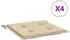 vidaXL Gartenstuhl-Kissen 4 Stk. Beige 40x40x4cm Oxford-Gewebe (47596)