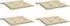 vidaXL Gartenstuhl-Kissen 4 Stk. Beige 40x40x4cm Oxford-Gewebe (47596)