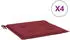 vidaXL Gartenstuhl-Kissen 4 Stk. Weinrot 40x40x3cm Oxford-Gewebe (314021)