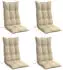 vidaXL Hochlehner-Auflagen 4 Stk. Beige Oxford-Gewebe (377612)