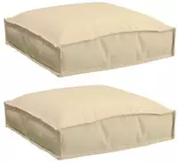 vidaXL Kissen 2 pcs Beige 40 x 40 x 8 cm Oxford-Stoff